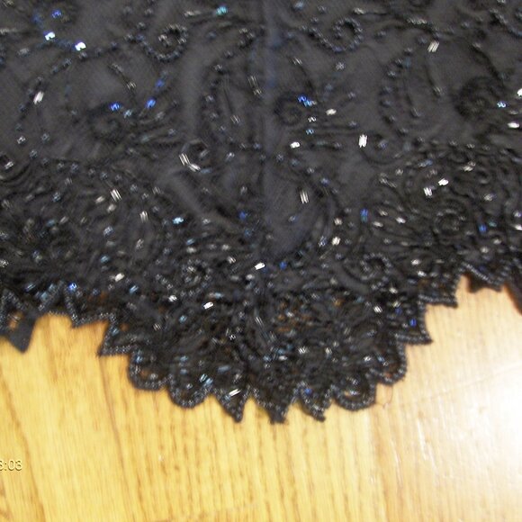 Brilliante By JA Vintage Short Sleeve Beaded Embellished Evening Top - EUC - Picture 6 of 11